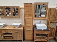 Teakline teak kolomkast xl new toulouse - 2 deurs rechts open met klapdeur