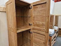 Teakline teak kolomkast xl new toulouse - 2 deurs rechts open met klapdeur - afbeelding 4 van  5