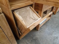 Teakline teak kolomkast xl new toulouse - 2 deurs rechts open met klapdeur - afbeelding 5 van  5