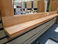 Teakline teak spiegel essential 150cm x h70cm lijst 7cm met legplank - afbeelding 3 van  3
