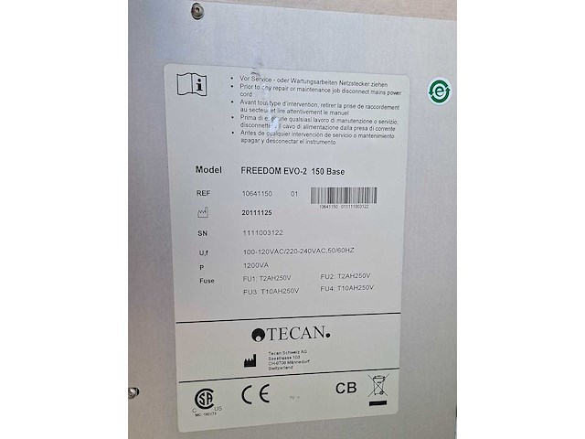 Tecan - 150 evo-2 - diverse laboratoriumapparatuur - 2011 - afbeelding 2 van  6