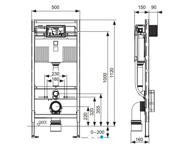 Tece - inbouwtoilet - inbbouwreservoir - toilet - afbeelding 1 van  1