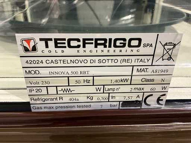 Tecfrigo innova 500 rbt staande koel en vries vitrine - afbeelding 7 van  7