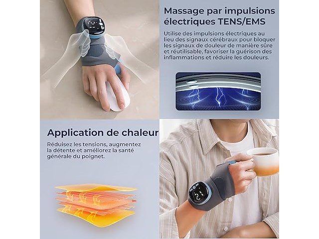 Tech love polssteun, met tens/ems en warmte - afbeelding 3 van  5