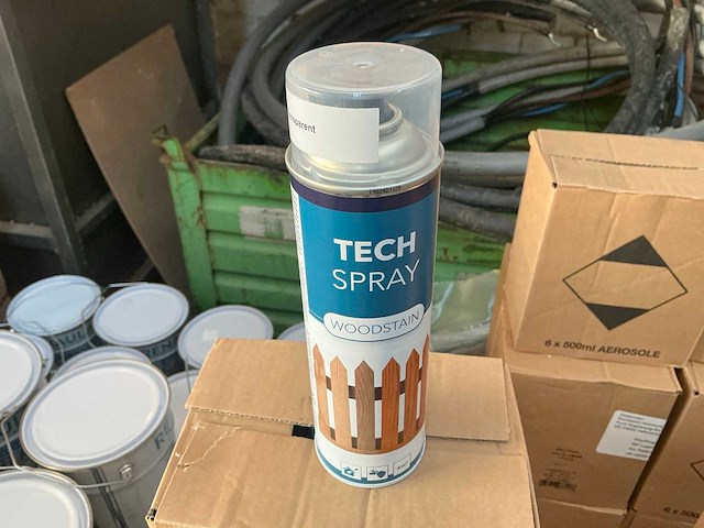 Tech spray woodstain 500 ml transparant (30x) - afbeelding 1 van  5