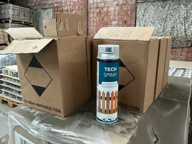 Tech spray woodstain spuitbus transparante houtbeits (30x) - afbeelding 3 van  3