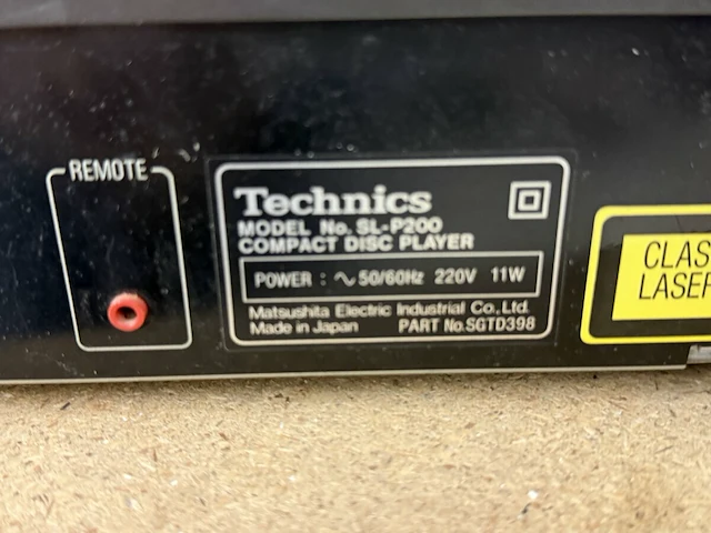 Technics cd speler - afbeelding 3 van  3