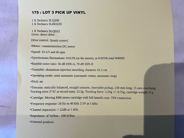 Technics quartz platenspeler (3x) - afbeelding 5 van  5