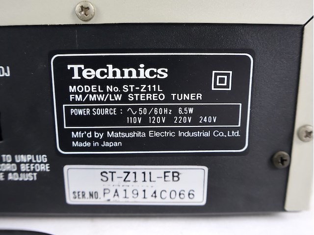 Technics tuner en cassette deck - afbeelding 11 van  11