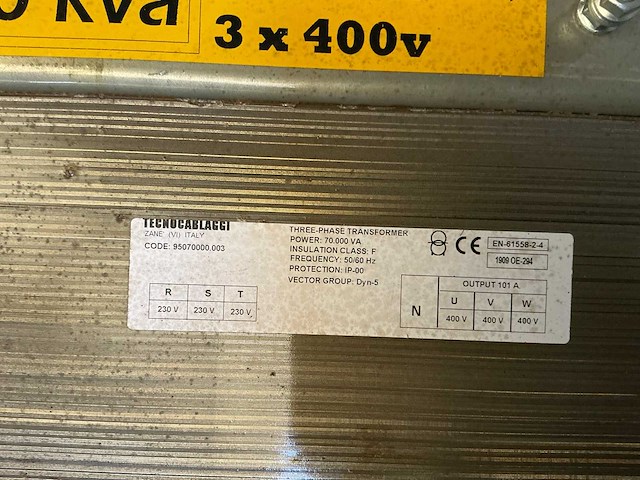 Technocablaggi three phase transformer transformator - afbeelding 3 van  11