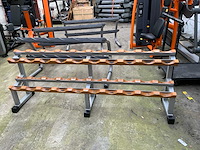 Technogym isotonic 10 pair dumbbell rek krachtstation - afbeelding 1 van  3