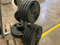 Technogym schijven pu 50mm met pure rek 10x20;8x10;2x5;6x2,5;2x1,25kg krachtstation - afbeelding 4 van  5