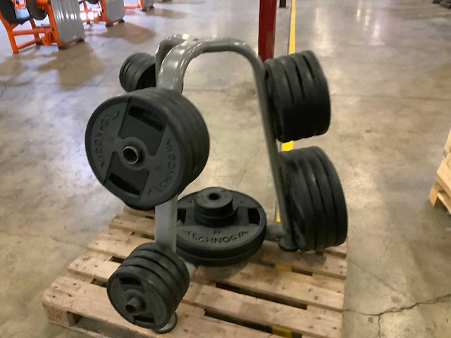 Technogym schijven pu 50mm met pure rek 10x20;8x10;2x5;6x2,5;2x1,25kg krachtstation - afbeelding 3 van  4