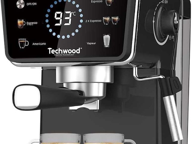 Techwood machine expresso tca-1386exn, noir - afbeelding 1 van  7