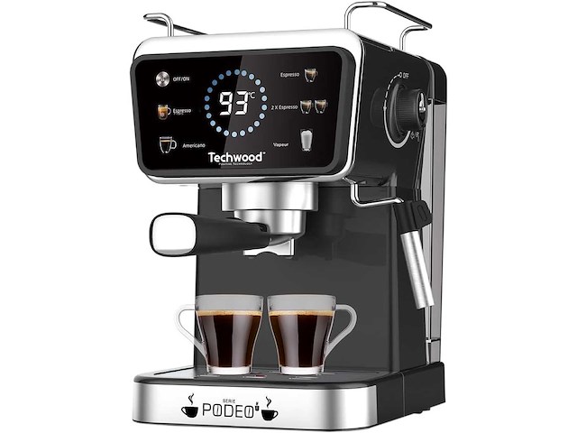 Techwood machine expresso tca-1386exn, noir - afbeelding 2 van  7