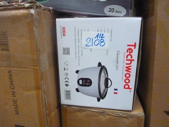 Techwood tcr-256 cuiseur riz multi fonctions 2,5 l (x2) - afbeelding 4 van  4