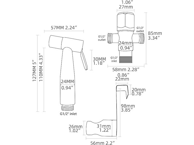 Tecmolog bidetkraan - afbeelding 4 van  4