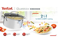 Tefal duetto+ 7-delige kookgerei set (pannen 16/20/24 cm diameter, ovenschaal 16 cm diameter) - afbeelding 3 van  9