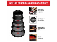 Tefal ingenio generous cook cookware set 8 stuks - afbeelding 5 van  7