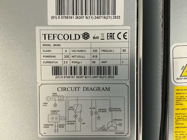 Tefcold bk850 / bf850 koelkast - afbeelding 3 van  12
