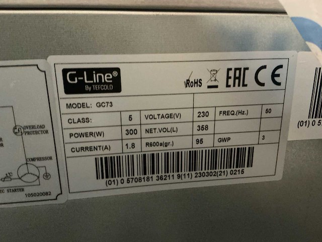 Tefcold g-line koelwerkbank - afbeelding 11 van  11