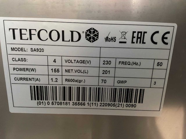 Tefcold sa920 saladette - afbeelding 6 van  6