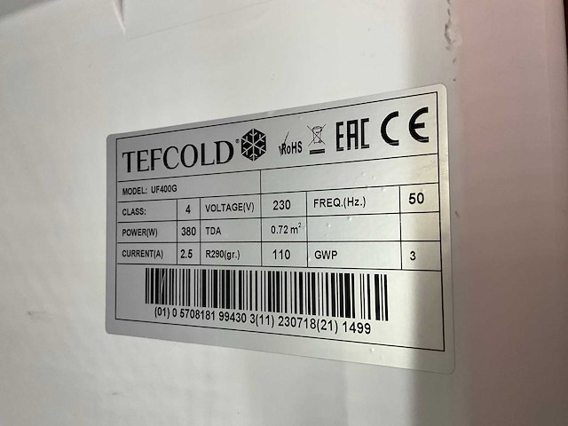 Tefcold uf400g vriezer - afbeelding 3 van  5