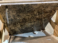 Tegels emperador dark poli 60/60/2cm: 16 stuks - afbeelding 1 van  3