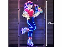 Teken neon waitress dinner usa