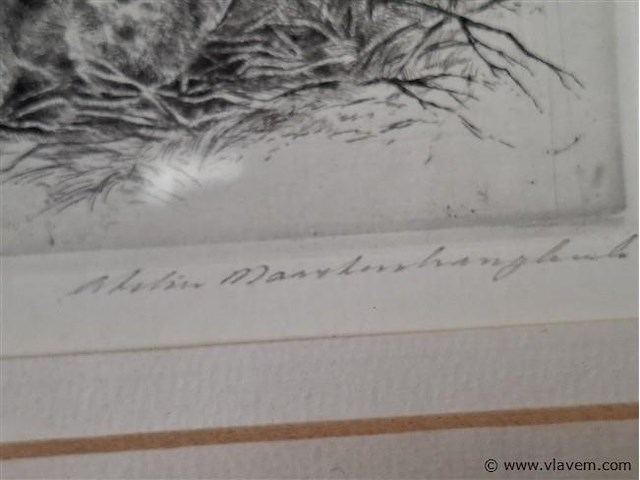 Tekening achter glas - afbeelding 3 van  4