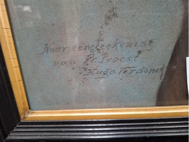 Tekening achter glas - afbeelding 2 van  2