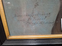 Tekening achter glas - afbeelding 2 van  2