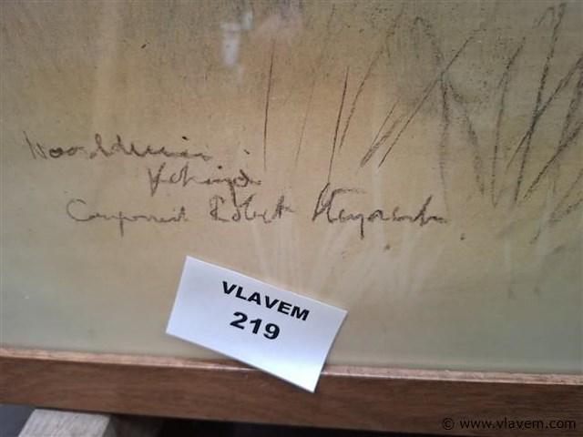 Tekening achter glas - afbeelding 2 van  3