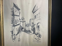 Tekeningen ‘strasbourg’ en ‘rothenburg’ (2x) - afbeelding 2 van  7