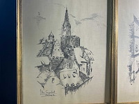 Tekeningen ‘strasbourg’ en ‘rothenburg’ (2x) - afbeelding 3 van  7