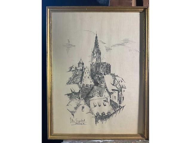 Tekeningen ‘strasbourg’ en ‘rothenburg’ (2x) - afbeelding 4 van  7