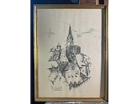 Tekeningen ‘strasbourg’ en ‘rothenburg’ (2x) - afbeelding 4 van  7