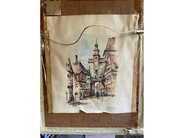 Tekeningen ‘strasbourg’ en ‘rothenburg’ (2x) - afbeelding 6 van  7
