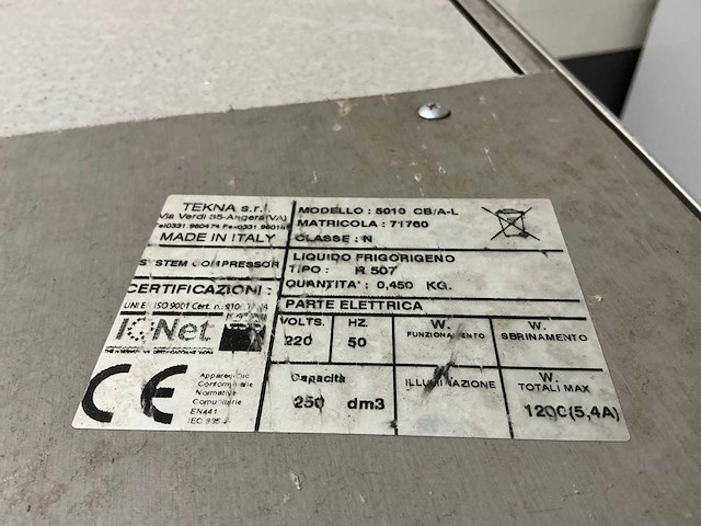 Tekna 5010 cb/a-l dubbeldeurs vrieskast - afbeelding 5 van  14