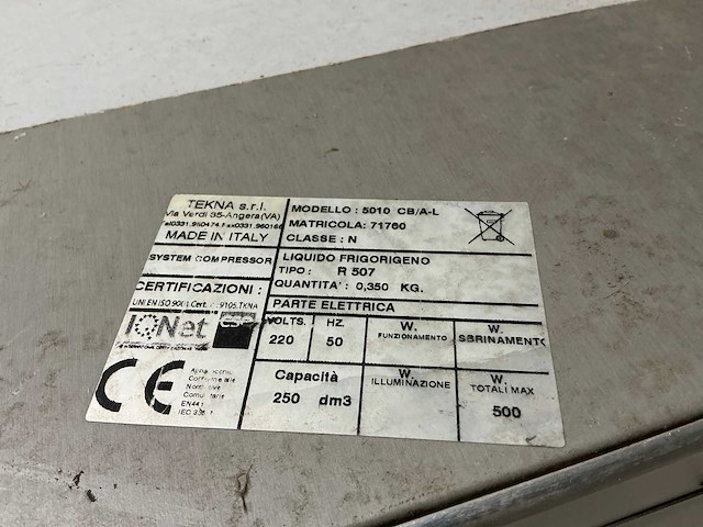 Tekna 5010 cb/a-l dubbeldeurs vrieskast - afbeelding 6 van  14