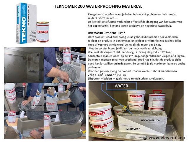 Teknomer 200 27kg gekristalliseerde waterdichting - afbeelding 3 van  6
