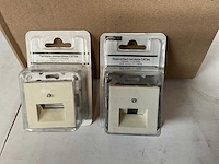 Tel/data contactdoos cat6a inbouw 2x 8 polig (49x) - afbeelding 1 van  4