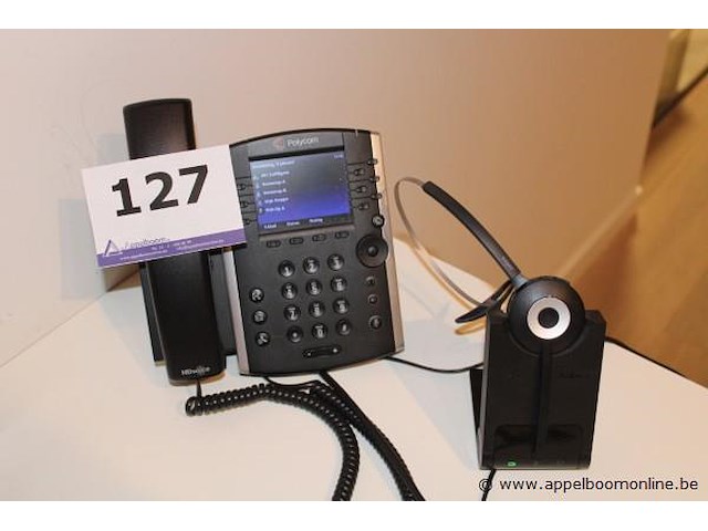 Telefoon - polycom - vvx 311 headset met basisstation - jabra - pro 920 - afbeelding 1 van  1