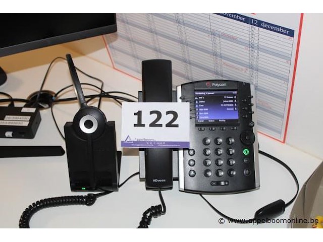 Telefoon - polycom - vvx 400 headset met basisstation - jabra draadloze telefoon - emporia - hd voice - afbeelding 1 van  1