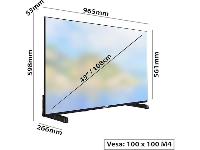 Telefunken 43dtua724 - android tv - 43 inch - 4k ultra hd - afbeelding 3 van  4