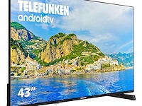 Telefunken 43dtua724 - android tv 43 inch 4k ultra hd, frameless design, hdr10, dolby vision, bluetooth, chromecast built-in, compatible with google assistant, dolby atmos