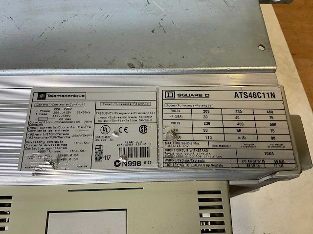 Telemecanique altistart46 ats46c11n softstarter - afbeelding 4 van  4