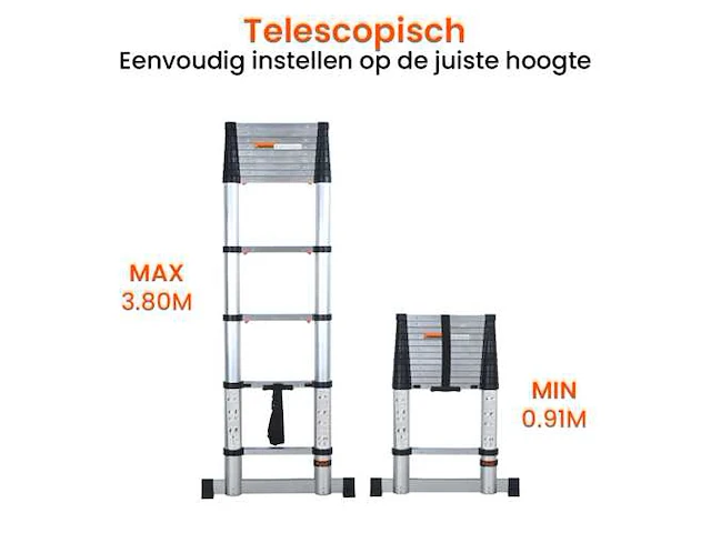Telescoop ladder 3.8 - afbeelding 2 van  6