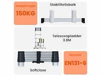 Telescoop ladder 3.8 - afbeelding 3 van  6