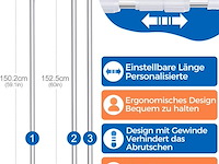 Telescoopstang 1,7 tot 4,7meter met universele kop - afbeelding 2 van  5
